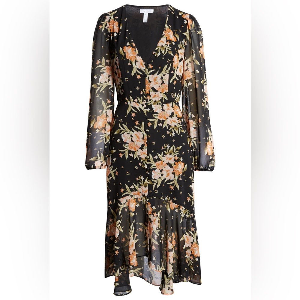 Leith Button Front Midi Dress